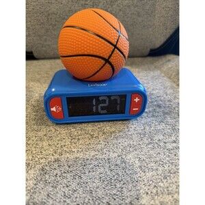Kids LEXiBOOK Basketball Alarm Clock with Nightlight. Has Sound, Time.  Tested